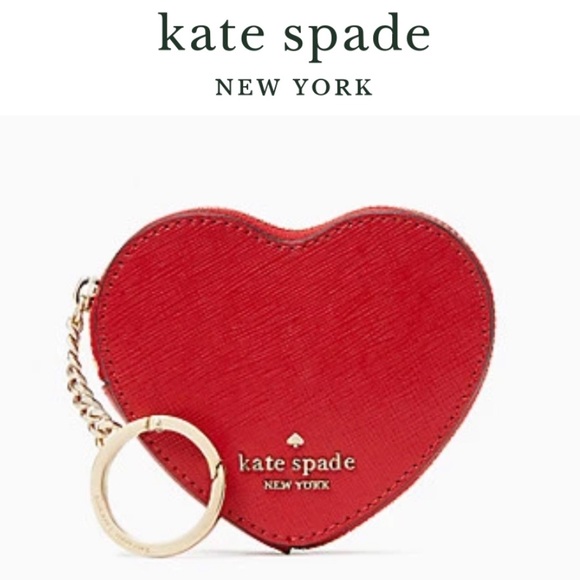 NWT-Kate Spade-SET-Staci Heart Pop Cardholder & Zip Heart Coin Purse/Keychain - Picture 16 of 16